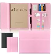 Triple Portfolio Folder Notebook Cover for 8.5 x 11 Daily Planner, Soft Leather Padfolio A4 Busin...