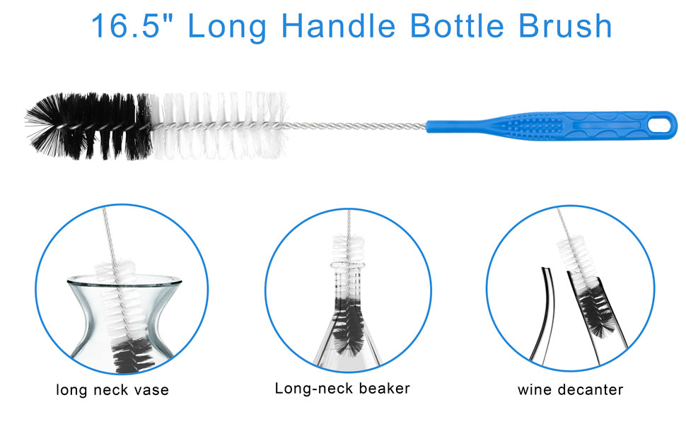 Glass Cleaning Kit Straw Cleaner Brush