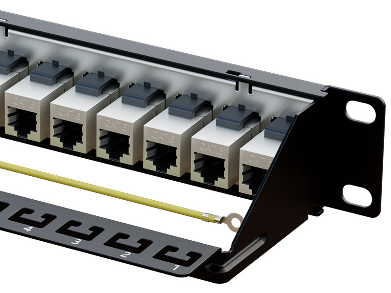 Through Coupler 1U Cat6 Patch Panel