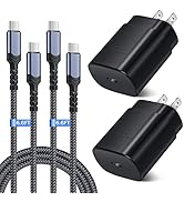 USB C Wall Charger,Costyle 25W Super Fast Charger Type C Block+6.6FT USB C to C Fast Charging Cab...