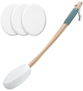 AmazerBath Lotion Applicator for Back, Feet, 4 Replacement Pads with 17" Curved Handle, Back Suns...