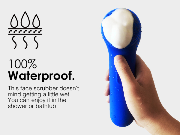 Waterproof face scrubber facial cleansing brush silicone