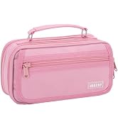 VASCHY Pencil Case, Large Pencil Pen Pouch Organizer Holder w Portable Handle School Supplies for...