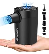 AKSOUL Portable Air Pump for Inflatables: 3600 4000mAh Rechargeable Battery Powered Electric Pump...