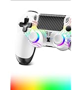 Puiseno Light-up Wireless Controller for PS-4,New RGB Controllers with Hall Effect Joystick/1000m...