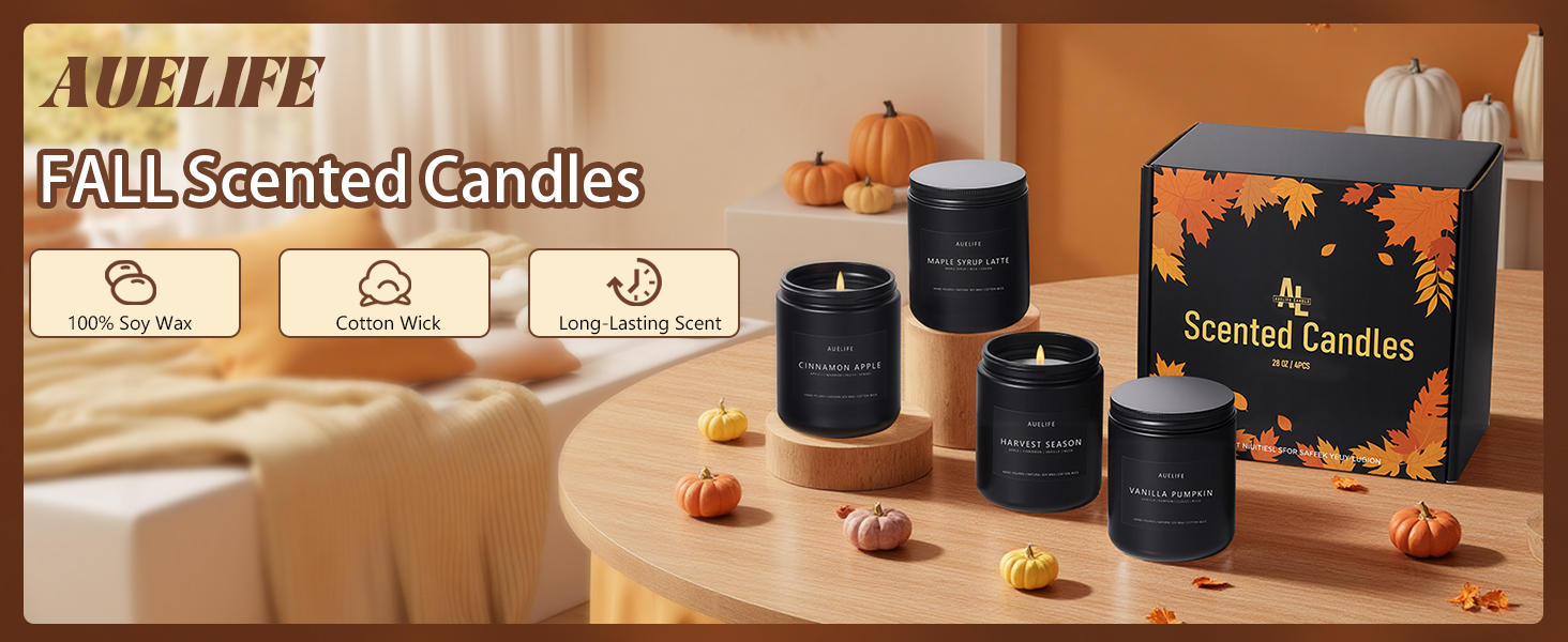 Fall scented candles