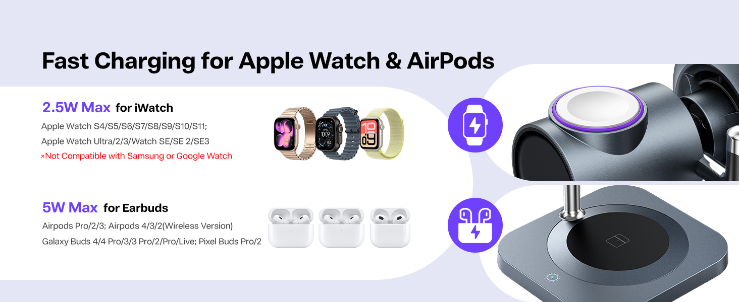 3 in 1 charging dock for apple devices