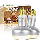 REPTI ZOO 2 Pack Heat Lamp 100W, Intense Basking Spot Simulated Natural Sunlight Heating Lamp Bul...