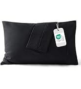 Bedsure Black Pillowcase Set - Queen Size (20x30 inches) Bed Pillow Cover - Brushed Microfiber, W...