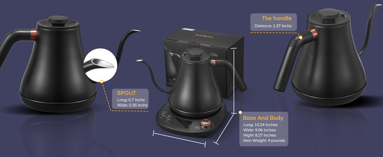 Electric Gooseneck Kettle Temperature Control