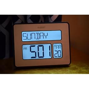 C86279, lacrosse, la crosse technology, digital, clock, time, backlight, atomic, seniors, gift