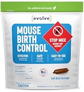 Evolve Mouse Birth Control Soft Bait Sausages – 6 lbs | Science-Based Mouse Population Control | ...