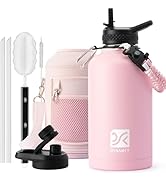 DYSANKY Insulated Water Bottle 64oz- Multiple Insulation Vacuum Sealed Thermos- Portable Sports H...