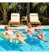 Korlon Inflatable Pool Floats Adult, 2Pack/1Pack 4-in-1 Pool Hammock Float Chair, Inflatable Hamm...