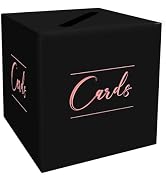 HEIPINIUYE Card Box for Party Black Card Box Gift Card Box Holder Card Box for Wedding Birthday B...