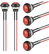 VEXUNGA 12MM Momentary Push Button Switch ON Off Round Mini Waterproof Push Buttons Switches 1A 2...