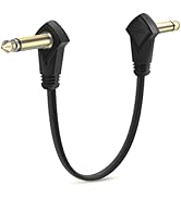 Augioth 24 Inch Guitar Patch Cables Gold Plug, 60 cm Black Guitar Pedal Cable Effect Cable Cord, ...