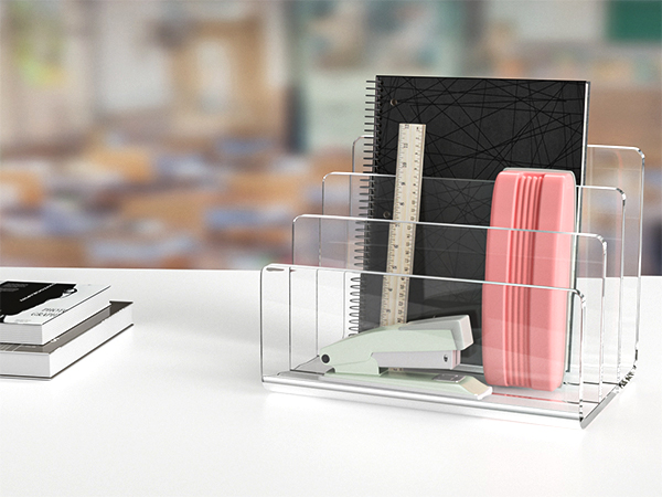 clear acrylic file sorter