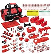 TRADESAFE Lockout Tagout Kit - 95 Lock Out Tag Out Devices, Loto Locks, Safety Tags, Breaker Lock...