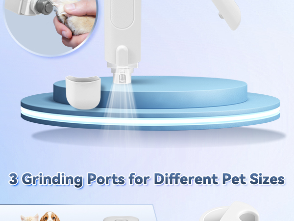 3 Grinding Ports for Different Pet Sizes