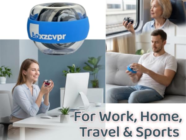 Applicable for Work, Home, Travel & Sports Scenarios | Use Your Gyro Ball Anywhere