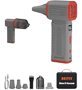 Compressed Air Duster, 130K RPM Powerful Cordless Mini Blower with Display, 10-Gear Adjustable Ca...