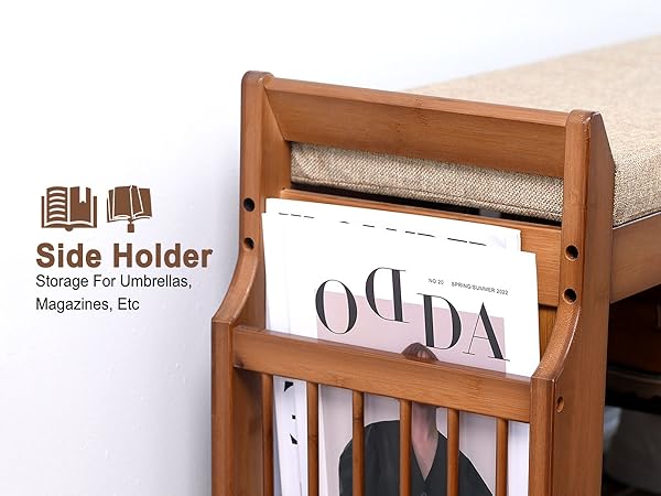 side holder of shoe bench
