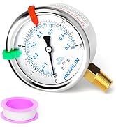 MEANLIN MEASURE 0~10Psi Liquid Filled Pressure Gauge 1/4