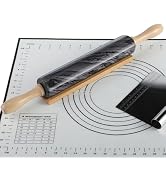 African Natural Marble Rolling Pin, Non-Stick Polished Dough Roller, Pasta, Dumpling, Fondant, Pi...