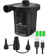 Dr.meter Air Pump for Inflatables, Rechargeable 4000mAh Battery Air Mattress Pump - Portable Quic...