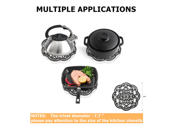 Cast Iron Trivet Heavy Duty