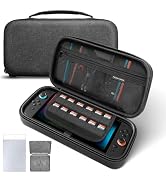 AceGamer Carrying Case for Switch 2 (2025) with Tempered Glass & Game Card Holder | Large Capacit...