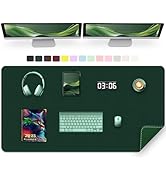 Large Desk Pad, 47.2" x 17" PU Leather Desk Mat for Desktop, Non-Slip Office Desk Mat for Desk, D...