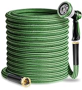 Torioweg Garden Hose 50 FT-Triple-layer pipe, Heavy Duty Water Hose with solid Aluminum Fittings,...