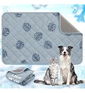 LOOBANI Dog Cooling Mat for Large Dogs - 56"x36" Pet Cooling Mat with Anti-Slip Bottom, Waterproo...