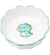 NatSumeBasics Ceramic Paper Clip Holder with Green Dinosaur Cute PaperClip Dish Cup Holders Dispe...
