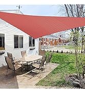 WINDSCREEN4LESS 16' x 16' x 16' Sun Shade Sail UV Block Fabric Canopy in Red Triangle for Patio G...