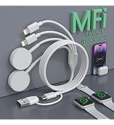 2023 New Apple Watch Charger Cable - Apple Watch*2+Lightning*2 Travel Charger for iPhone and Appl...