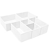 6 Pack Clothes Drawer Organizer, Fabric Foldable Closet Dresser Drawer Organizer for Clothing, Br...