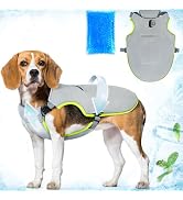 Mora Pets Dog Cooling Vest with Ice Pack Evaporation Cool Harness Adjustable Summer Shirt Pet Jac...