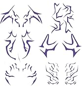 Movie Anime Purple Temporary Tattoos Dance Cosplay Tattoos Stickers Prop Halloween Cosplay Access...