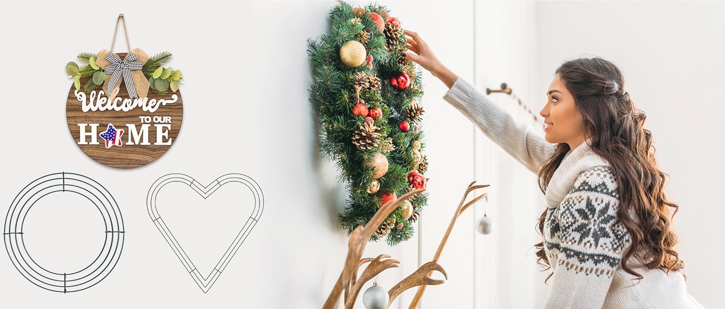 wreath wire frames form metal forms holidays green wired feame thanksgiving wreaths rings craft