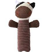 WsjiaboFux Brown Pet Dog Toy Extra-Tough Stuffed Toy Funny Interactive Elasticity Dog Chew Toy fo...