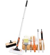 PinStone 15pcs 9-Inch Lambswool Deck Stain Applicator Kit, 180° Adjustable Lambskin Applicator wi...