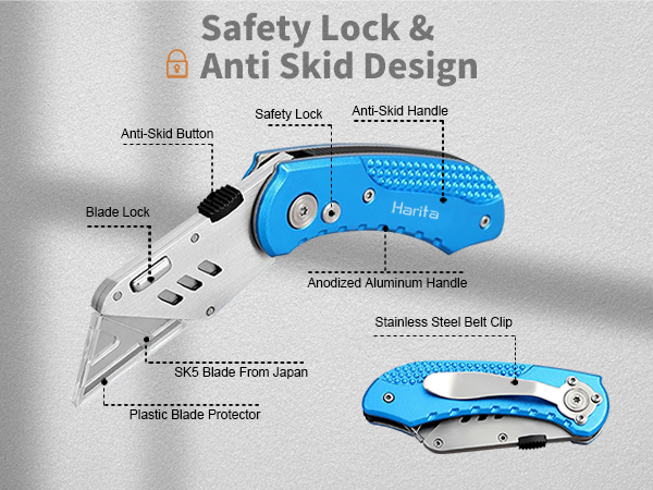 Harita box cutter utility knife-blue-03S