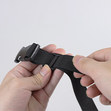 Attach the side release buckle to the other side of the webbing