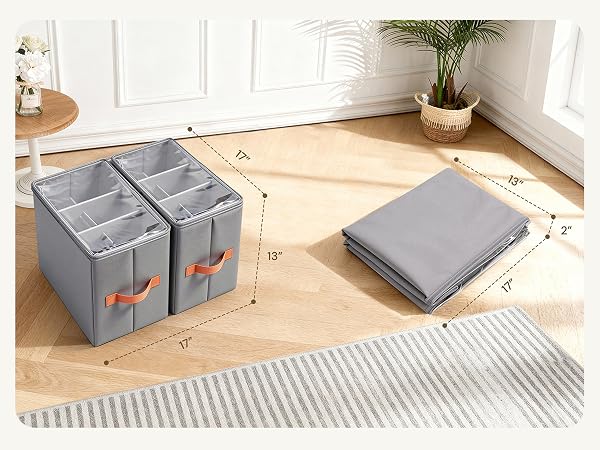 foldable shoe storage box with clear cover