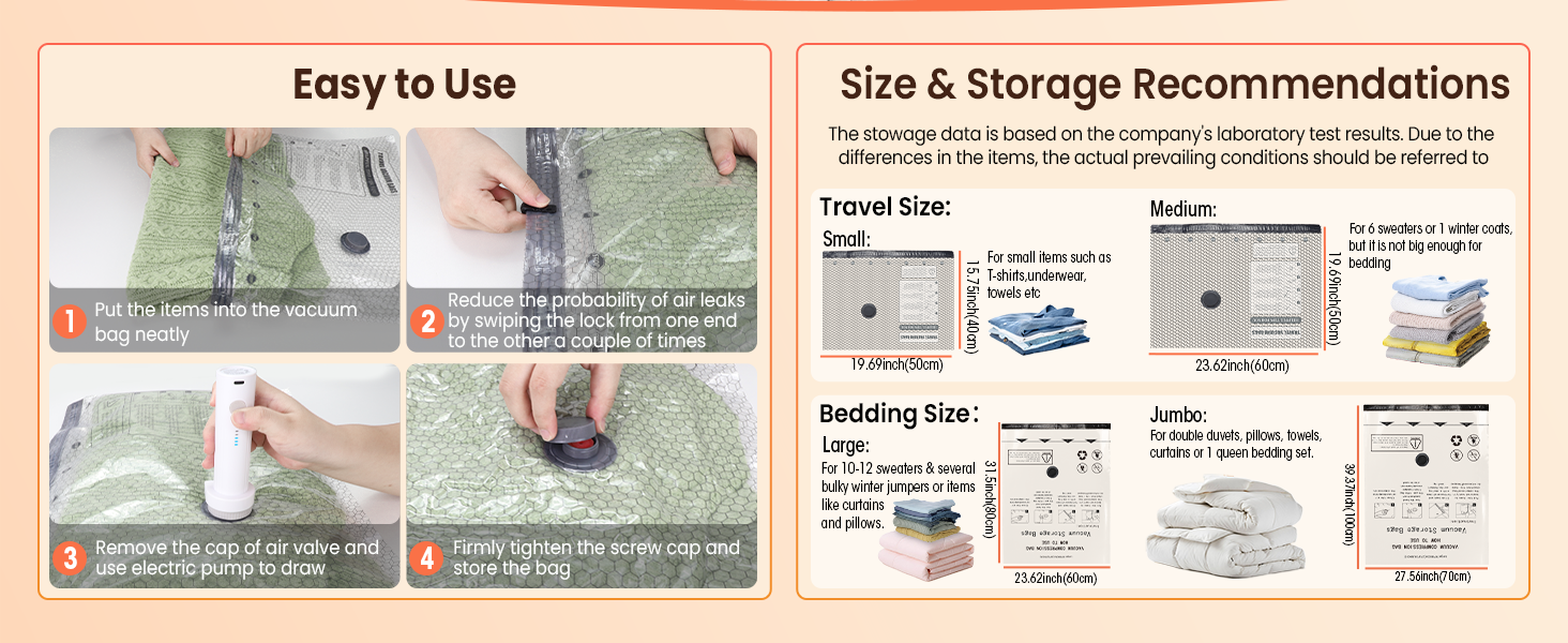 vacuum travel bags with pump
