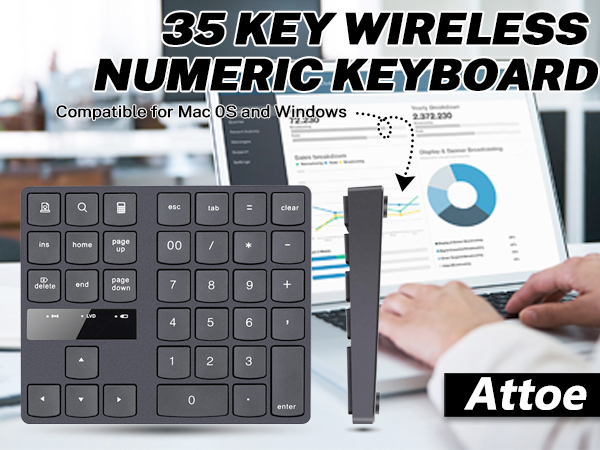 35 KEY WIRELESS NUMERIC KEYBOARD