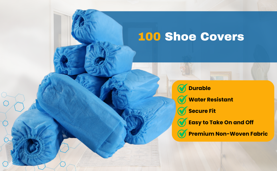 Disposable foot covers house slippers guest essentials indoor shoe coverings plastic booties xl